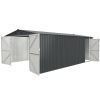 Outdoor Storage Shed 20x13 FT, Metal Garden Shed Backyard Utility Tool House Building with 2 Doors and 4 Vents for Car,Truck,Bike, Garbage Can,Tool,La