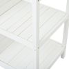 TOPMAX 66" Large Outdoor Farmhouse Wooden Potting Bench Table, Garden Workstation with 2 Drawers, Cabinet and Open Shelves for Backyard, Mudroom, Whit