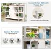 TOPMAX 66" Large Outdoor Farmhouse Wooden Potting Bench Table, Garden Workstation with 2 Drawers, Cabinet and Open Shelves for Backyard, Mudroom, Whit