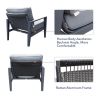 Aluminum Outdoor Furniture Set, 4-Piece Garden Aluminum Conversation Set