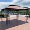 13x10 Outdoor Patio Gazebo Canopy Tent With Ventilated Double Roof And Mosquito net(Detachable Mesh Screen On All Sides); Suitable for Lawn;  Garden;