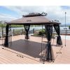 13x10 Outdoor Patio Gazebo Canopy Tent With Ventilated Double Roof And Mosquito net(Detachable Mesh Screen On All Sides); Suitable for Lawn;  Garden;