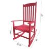 Rocking Chair, All Weather Resistant Poly Lumber Outdoor Porch Rocker, Rocking Chairs for Outdoor, Indoor, Patio, Deck, Garden, Backyard, Load Bearing